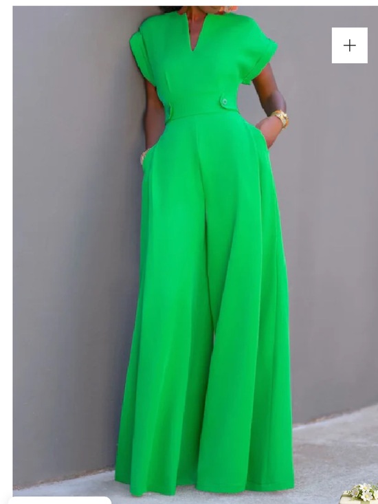 Uoozee Pants - Women’s Green Wide-Leg Jumpsuit
Size 2XL